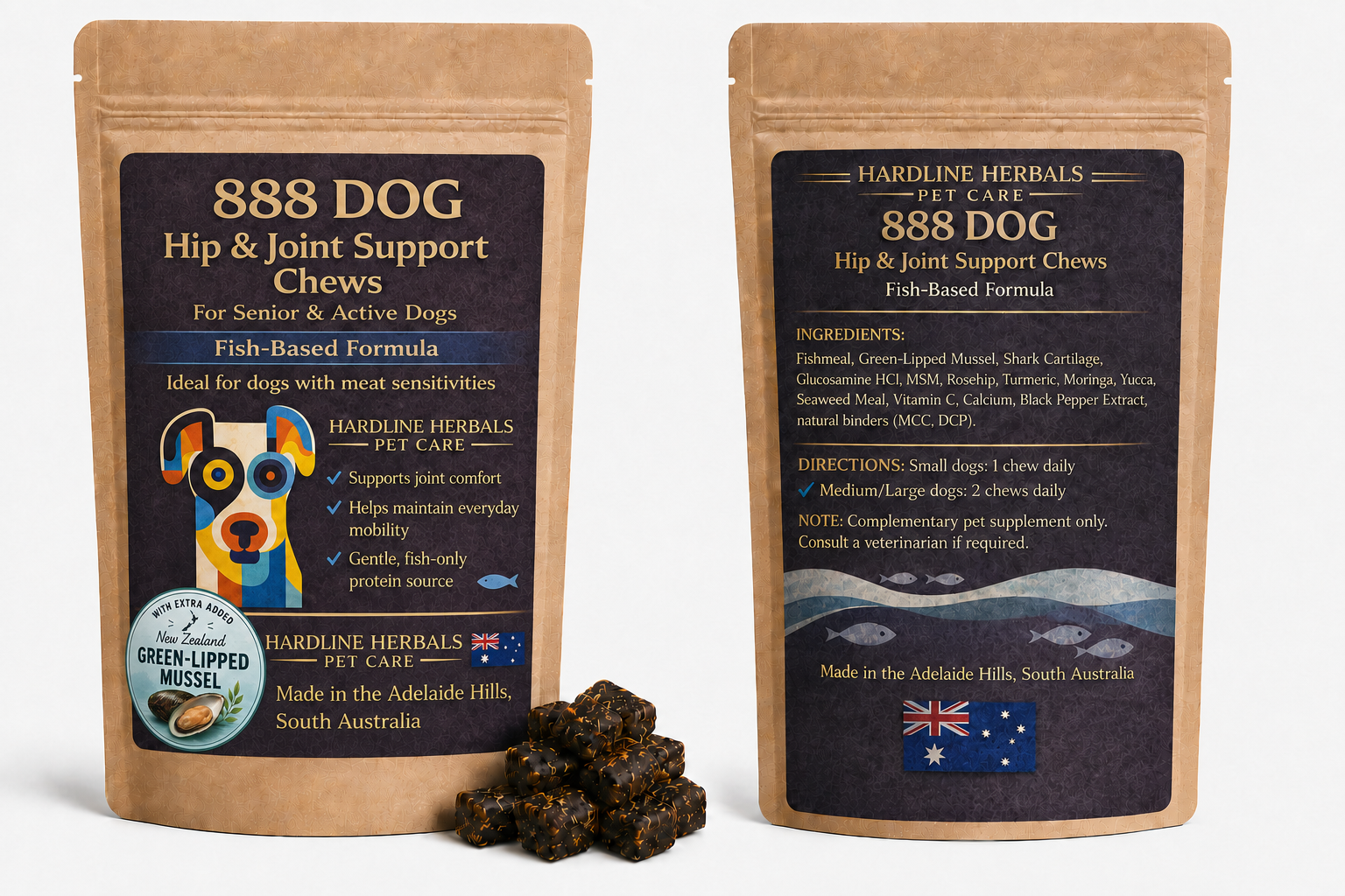 888 DOG Hip & Joint Support Chews – Fish