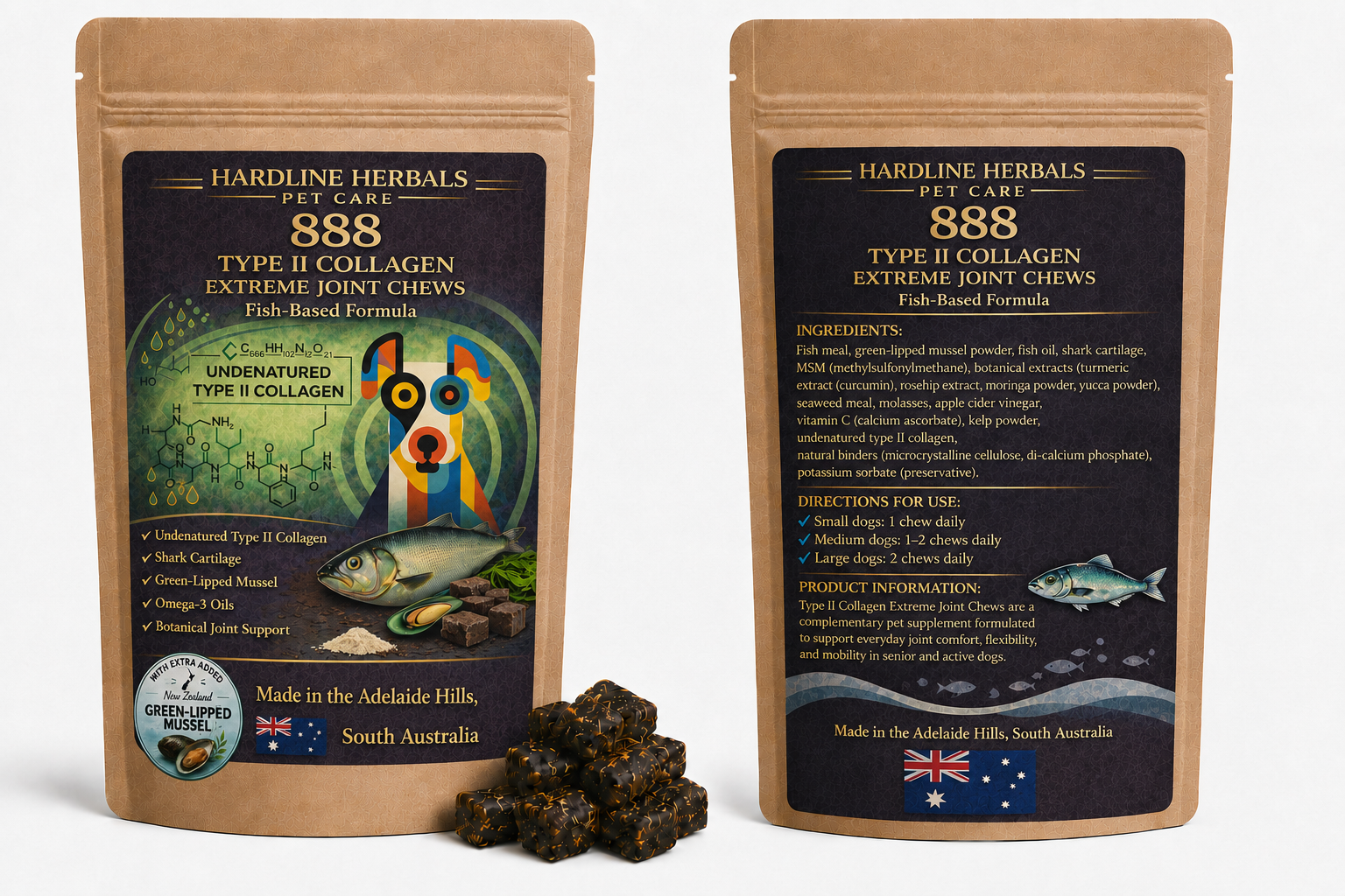 888 DOG Hip & Joint Support Chews – Fish Collagen
